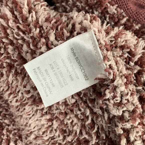 Barefoot Dreams Sweater Maroon Cozychic Cocoon Cardigan Small Medium Pockets - Picture 8 of 10